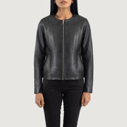 
Elixir Collarless Læderjakke til Damer – alternate product view 4