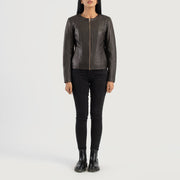 
Elixir Collarless Læderjakke til Damer – alternate product view 3