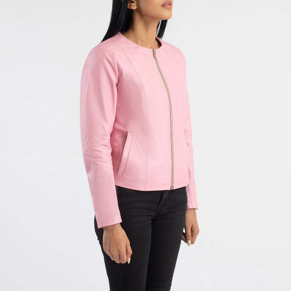 
Elixir Collarless Læderjakke til Damer – alternate product view 2