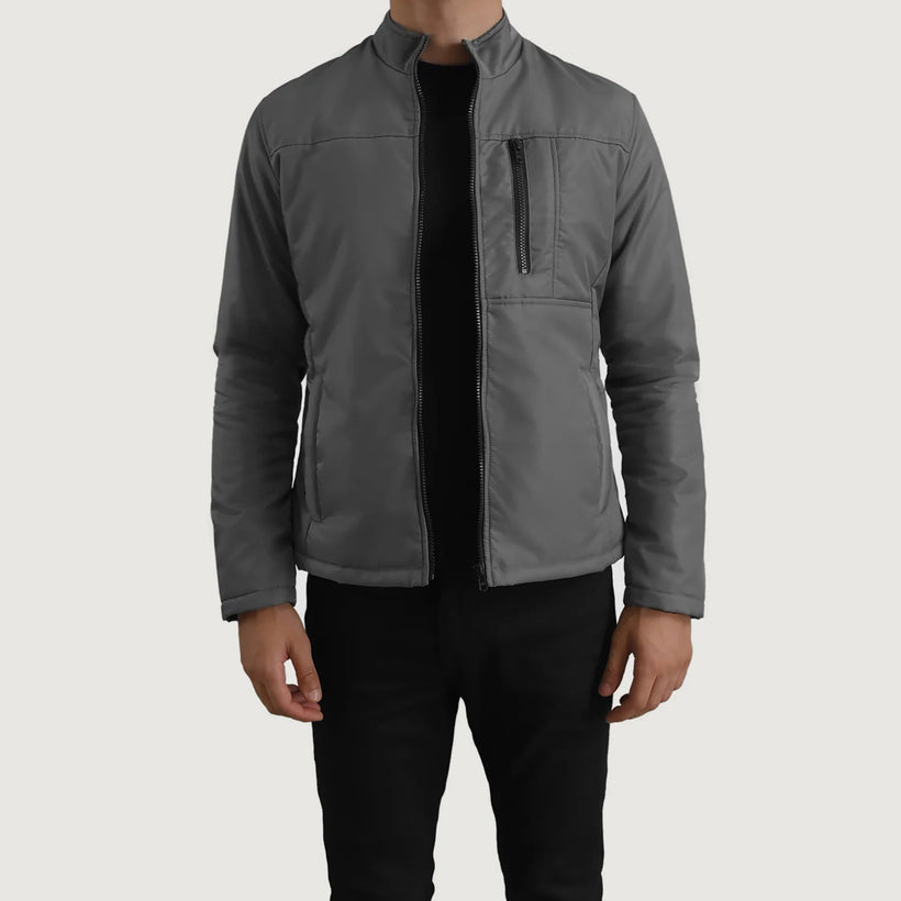 Elliot Grey Lightweight Læderjakke til Mænd