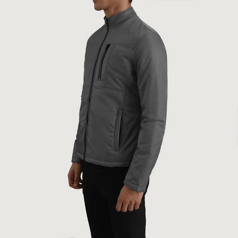 Elliot Grey Lightweight Læderjakke til Mænd