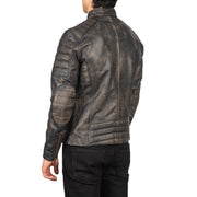 Faisor Mocha Læder Bikerjakke til Mænd – alternate product view 5