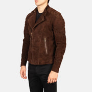 Faisor Mocha Læder Bikerjakke til Mænd – alternate product view 2