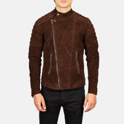 Faisor Mocha Læder Bikerjakke til Mænd – alternate product view 4