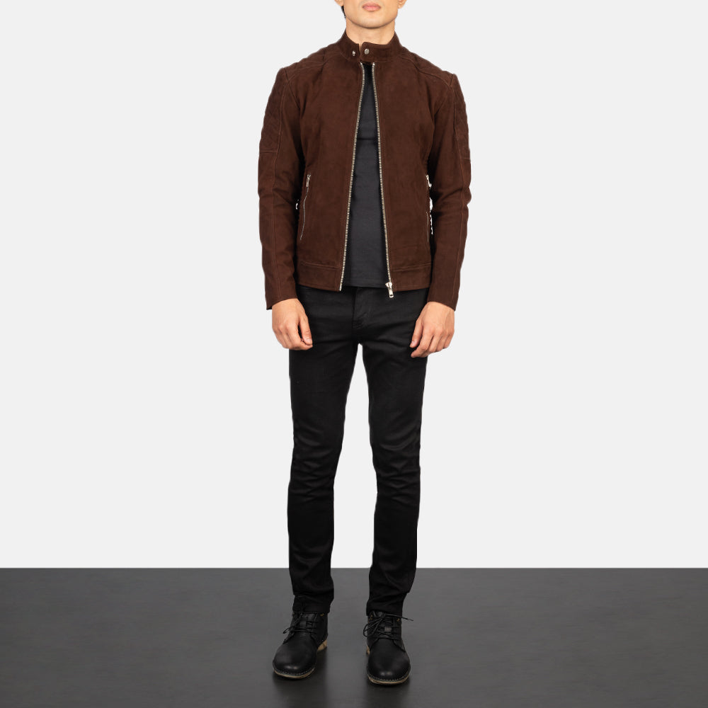Fernando Quilted Læder Bikerjakke til Mænd – alternate product view 3