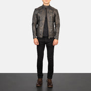 Fernando Quilted Læder Bikerjakke til Mænd – alternate product view 3