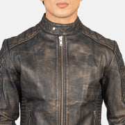 Fernando Quilted Læder Bikerjakke til Mænd – alternate product view 6