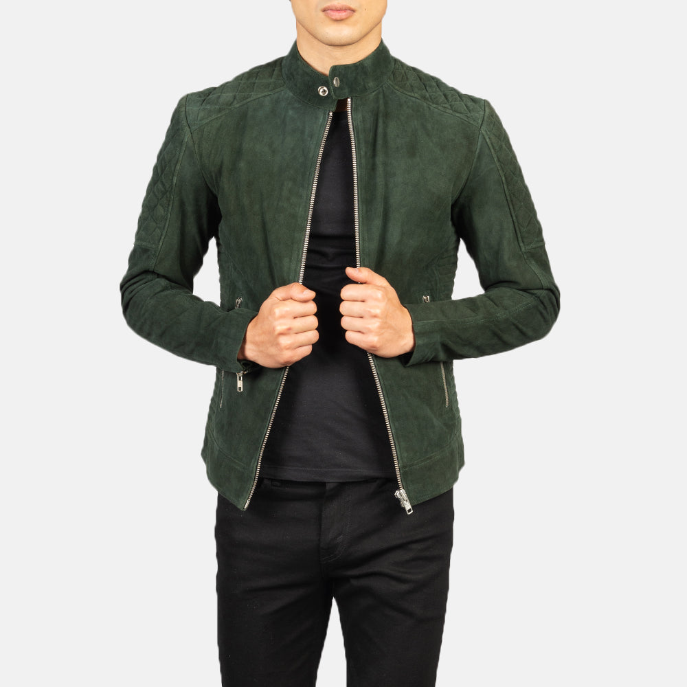 Fernando Quilted Læder Bikerjakke til Mænd – alternate product view 1