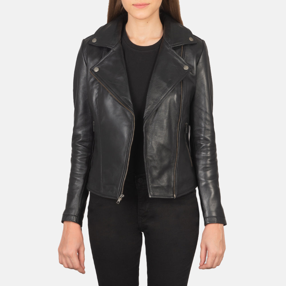 Flashback Læder Bikerjakke til Kvinder – alternate product view 2