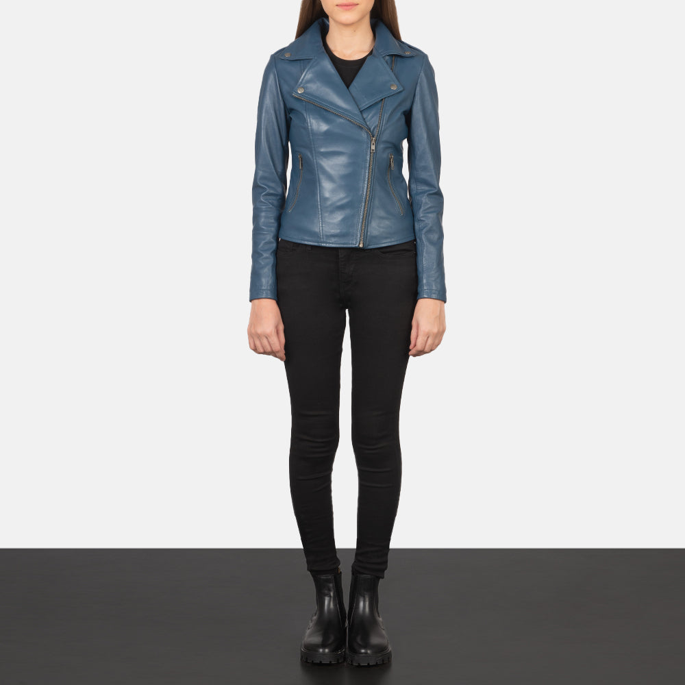 Flashback Læder Bikerjakke til Kvinder – alternate product view 3