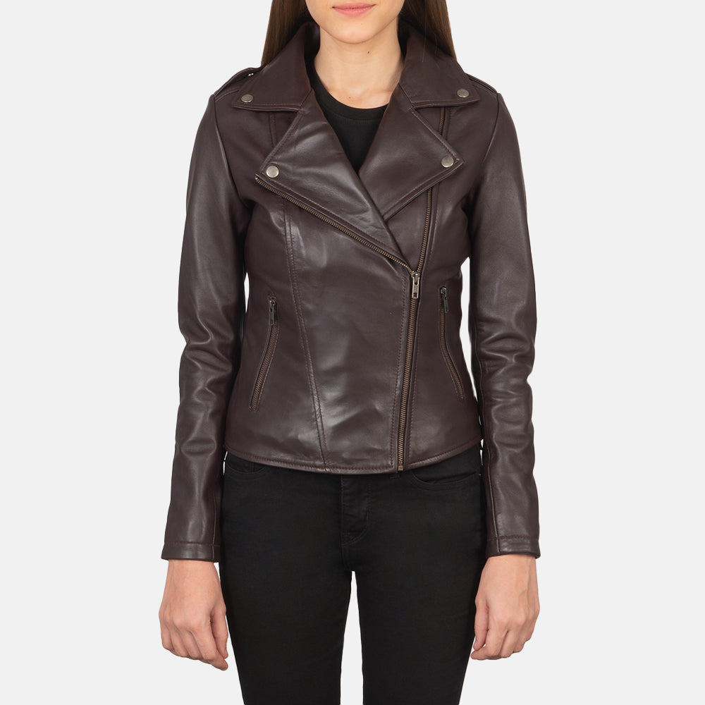 Flashback Læder Bikerjakke til Kvinder – alternate product view 1
