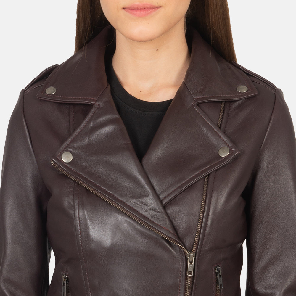 Flashback Læder Bikerjakke til Kvinder – alternate product view 6
