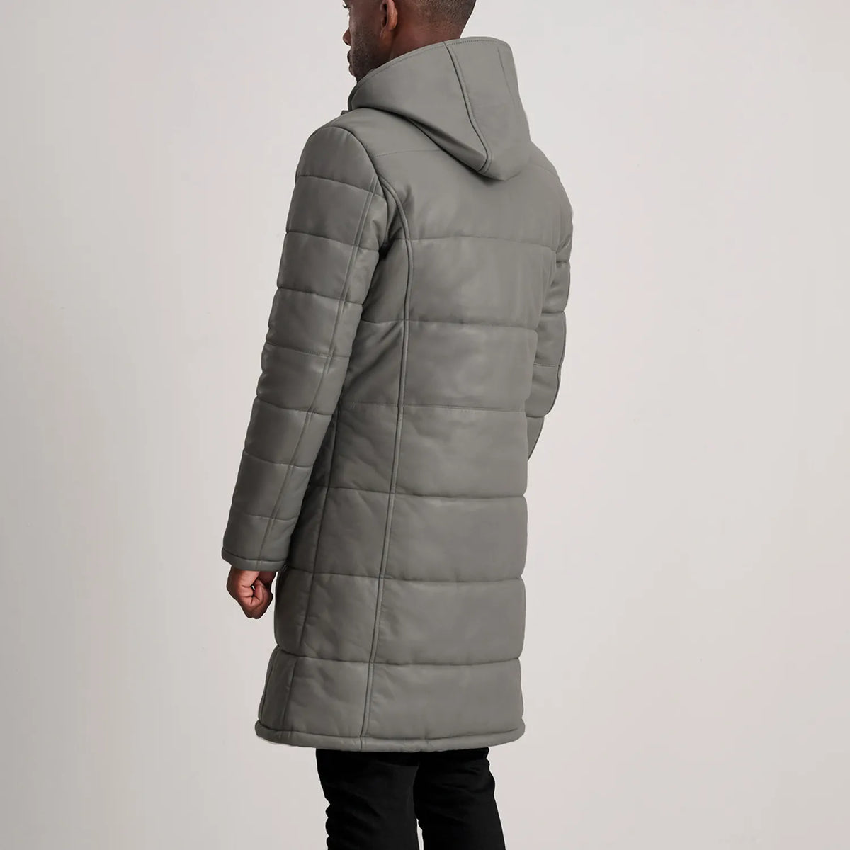 
Floyd Læderfrakke Lysebrun Puffer Læderjakke til Mænd – alternate product view 5