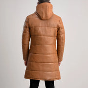 
Floyd Læderfrakke Lysebrun Puffer Læderjakke til Mænd – alternate product view 5