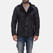 
Furcliff Double Face Shearling Læderfrakke til Mænd - Sideprofil med ergonomisk ærmesnit