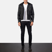 Furton Læder Bikerjakke til Mænd – alternate product view 3