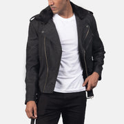Furton Læder Bikerjakke til Mænd – alternate product view 4