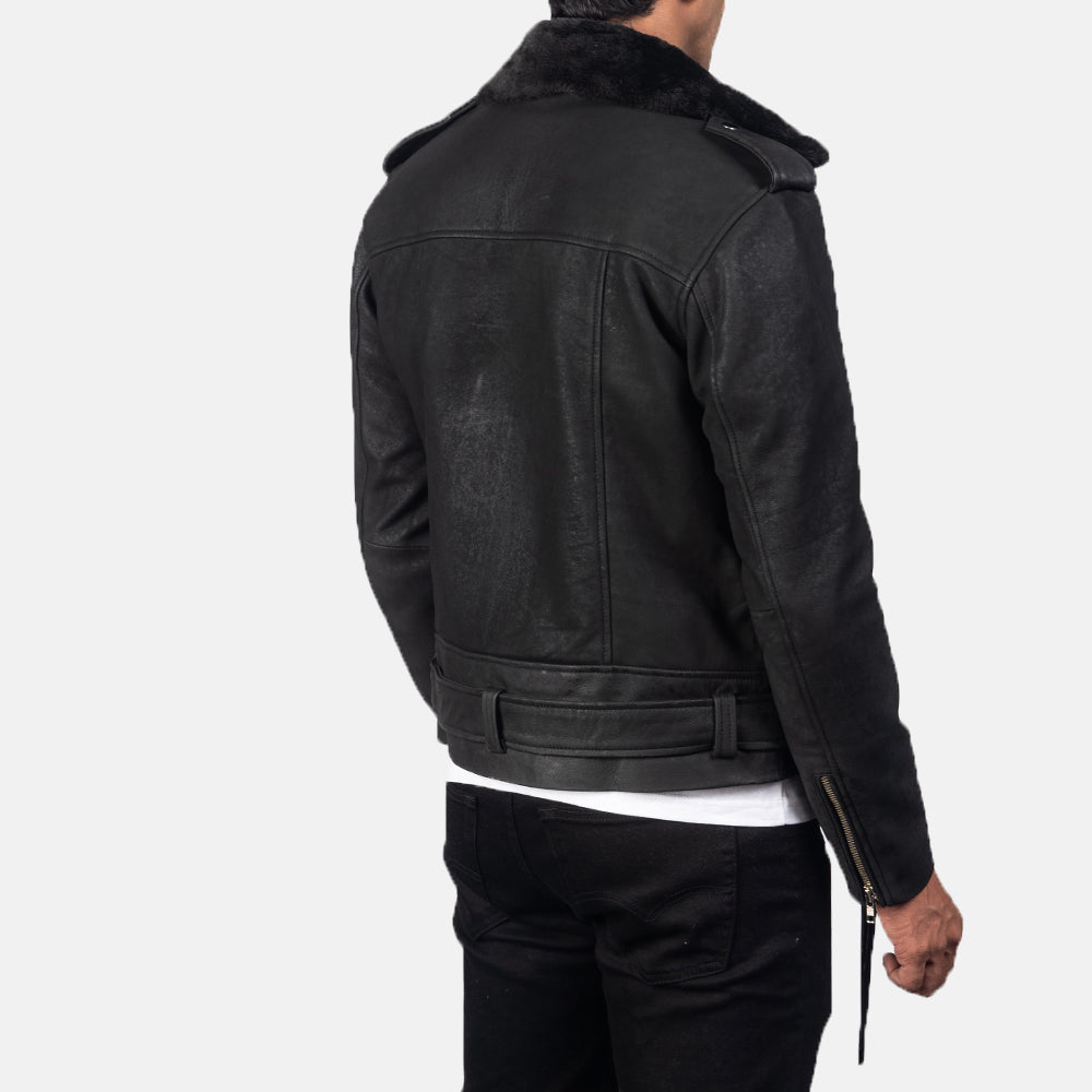 Furton Læder Bikerjakke til Mænd – alternate product view 6