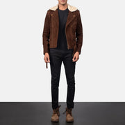 Furton Læder Bikerjakke til Mænd – alternate product view 3