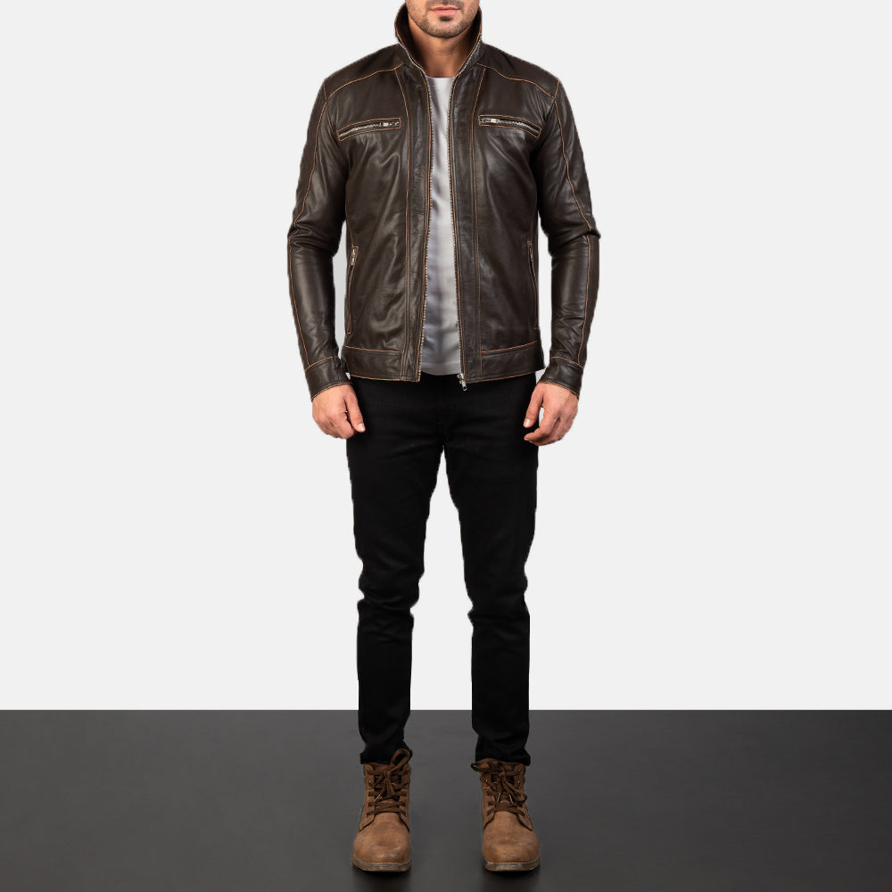 
Hudson Bikerjakke i Læder til Mænd – alternate product view 3