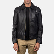 Men's Inferno Brun Læderjakke til Mænd in Distressed Brown Sheep Skin Burnishing - Front Profile View &amp; Tailored Silhouette | Buy Online
