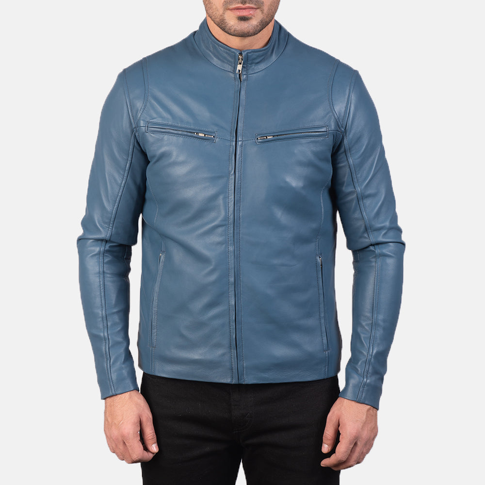 Ionic Læder Bikerjakke til Mænd – alternate product view 4