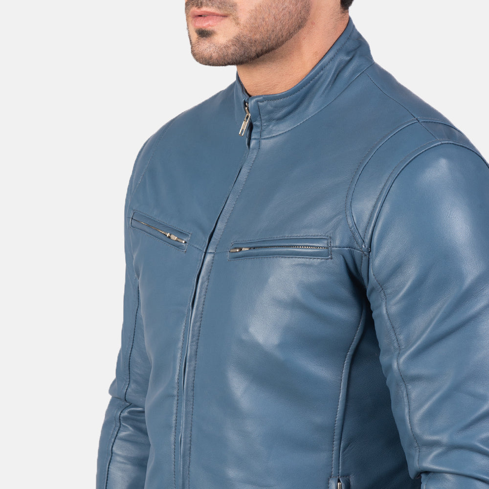 Ionic Læder Bikerjakke til Mænd – alternate product view 6