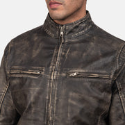Ionic Læder Bikerjakke til Mænd – alternate product view 5