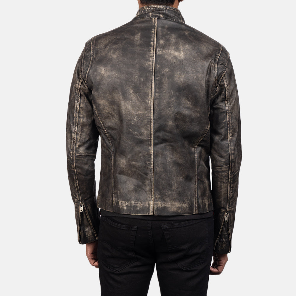 Ionic Læder Bikerjakke til Mænd – alternate product view 6