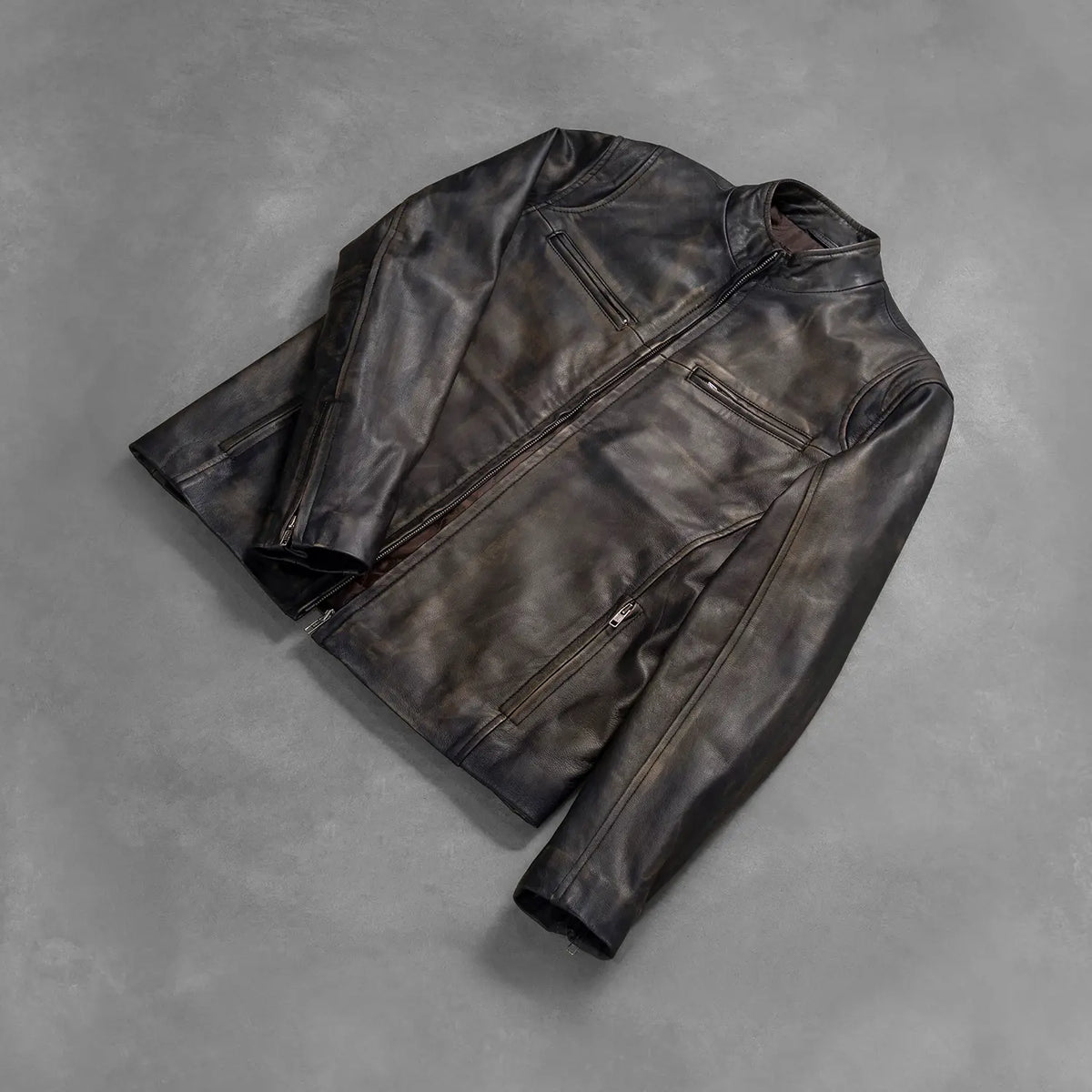 Ionic Læder Bikerjakke til Mænd – alternate product view 8