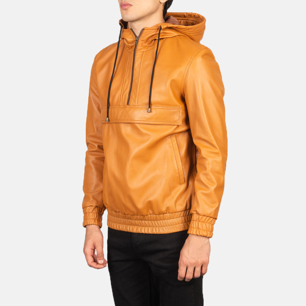 Kenton Hooded Læderjakke til Mænd – alternate product view 2