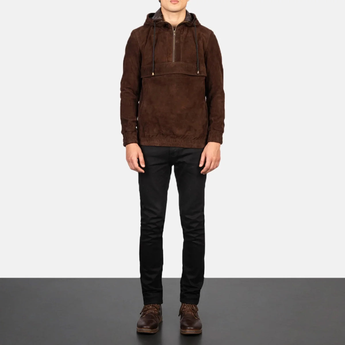 Kenton Hooded Læderjakke til Mænd – alternate product view 3