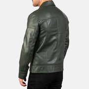 Lavendard Læder Bikerjakke til Mænd – alternate product view 6