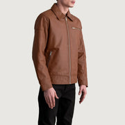 Lavendard Læder Bikerjakke til Mænd – alternate product view 2