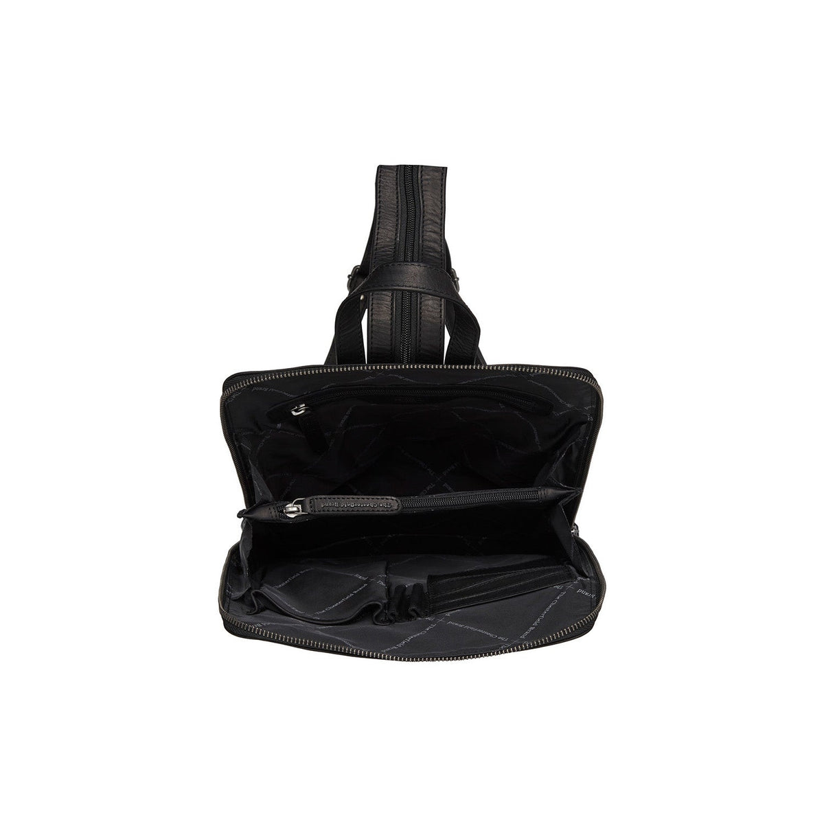 Amanda Full-Grain Leather Backpack til Kvinder - Structured Side Profile Showing Gusset Depth &amp; Expansion Capacity