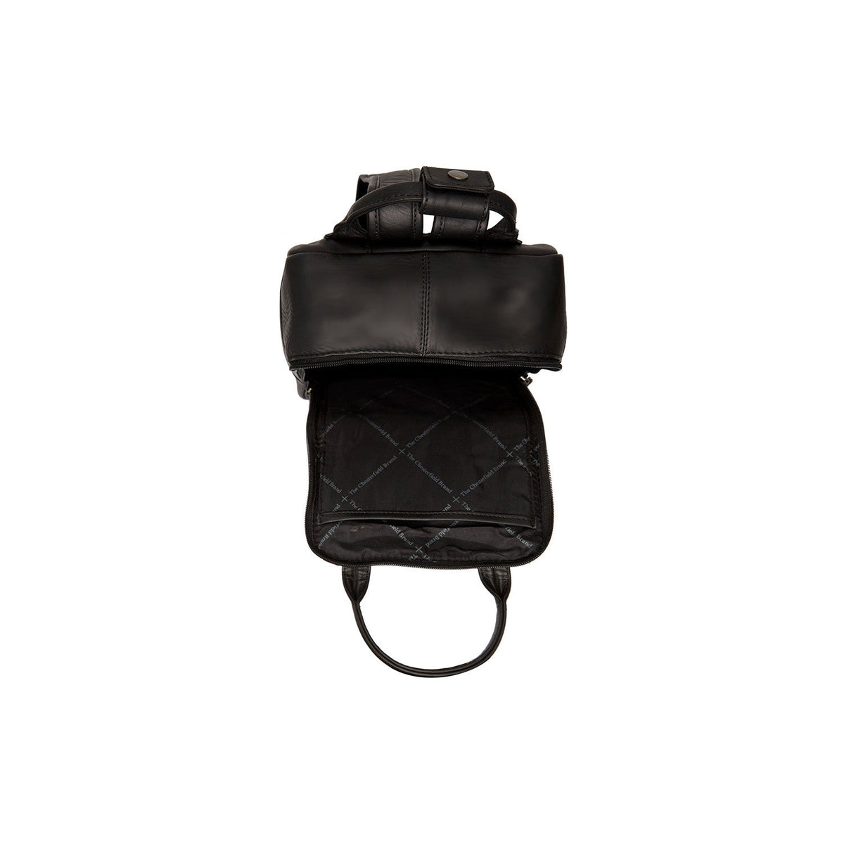 Solid Antique Brass Hardware &amp; Heavy-Duty Dual Zipper Detail on Bellary Full-Grain Leather Backpack til Kvinder