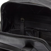 Bellary Full-Grain Leather Backpack til Kvinder - Structured Side Profile Showing Gusset Depth &amp; Expansion Capacity