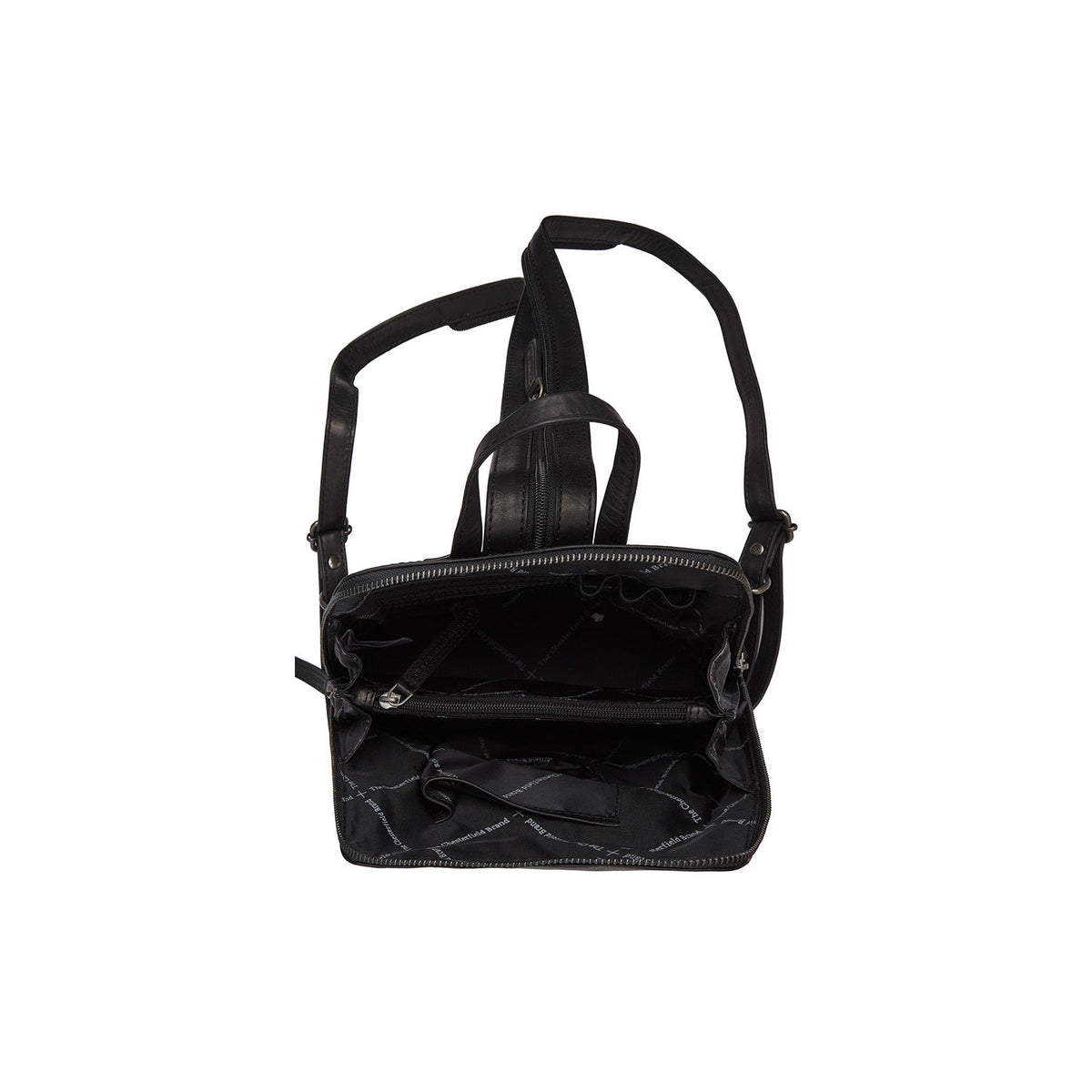Claire Full-Grain Leather Backpack til Kvinder - Structured Side Profile Showing Gusset Depth &amp; Expansion Capacity