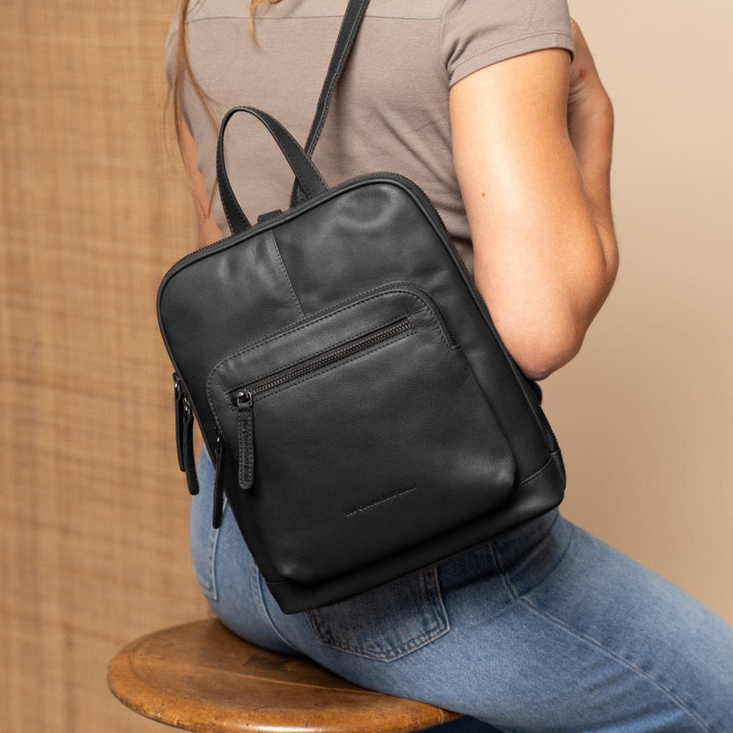 Floran Full-Grain Leather Backpack til Kvinder