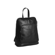 Naomi Full-Grain Leather Backpack til Kvinder in Classic 100% Full-Grain Leather - Full Exterior Front Profile View | Buy Online