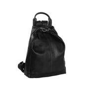 Saar Full-Grain Leather Backpack til Kvinder in Classic 100% Full-Grain Leather - Full Exterior Front Profile View | Buy Online