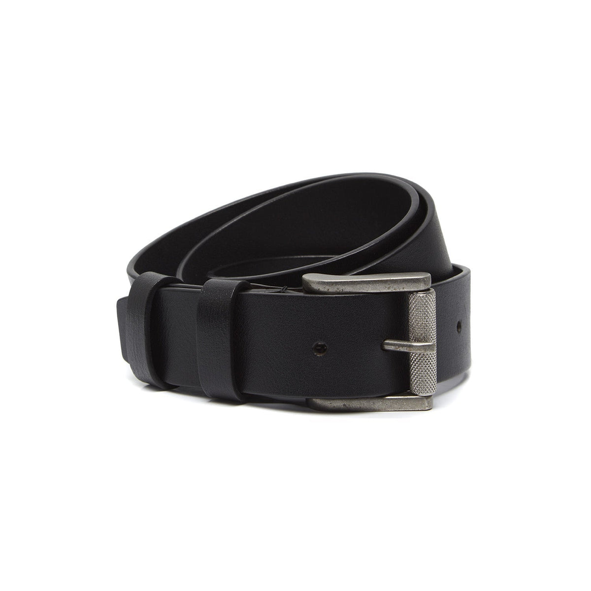 Aayden Full-Grain Leather Belt til Mænd in Classic 100% Full-Grain Leather - Full Exterior Front Profile View | Buy Online