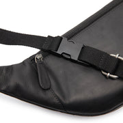 Solid Antique Brass Hardware &amp; Heavy-Duty Dual Zipper Detail on Vernio Full-Grain Leather Belt Bag til Kvinder