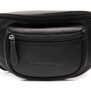 Vernio Full-Grain Leather Belt Bag til Kvinder - Structured Side Profile Showing Gusset Depth &amp; Expansion Capacity