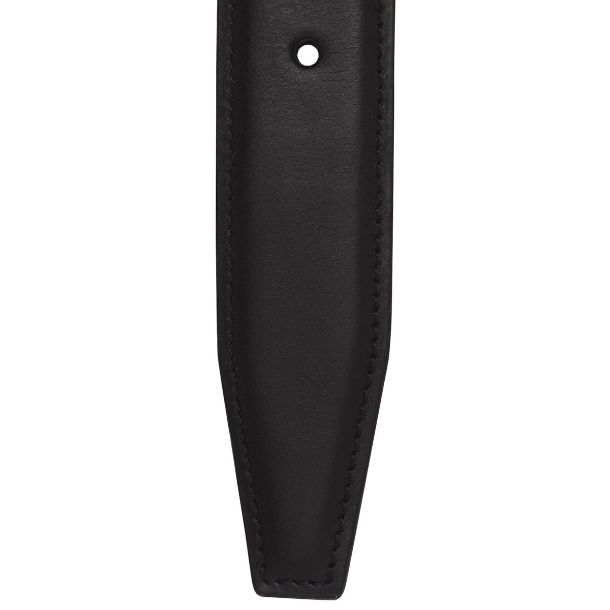 Solid Antique Brass Hardware & Heavy-Duty Dual Zipper Detail on Elliot Full-Grain Leather Belt