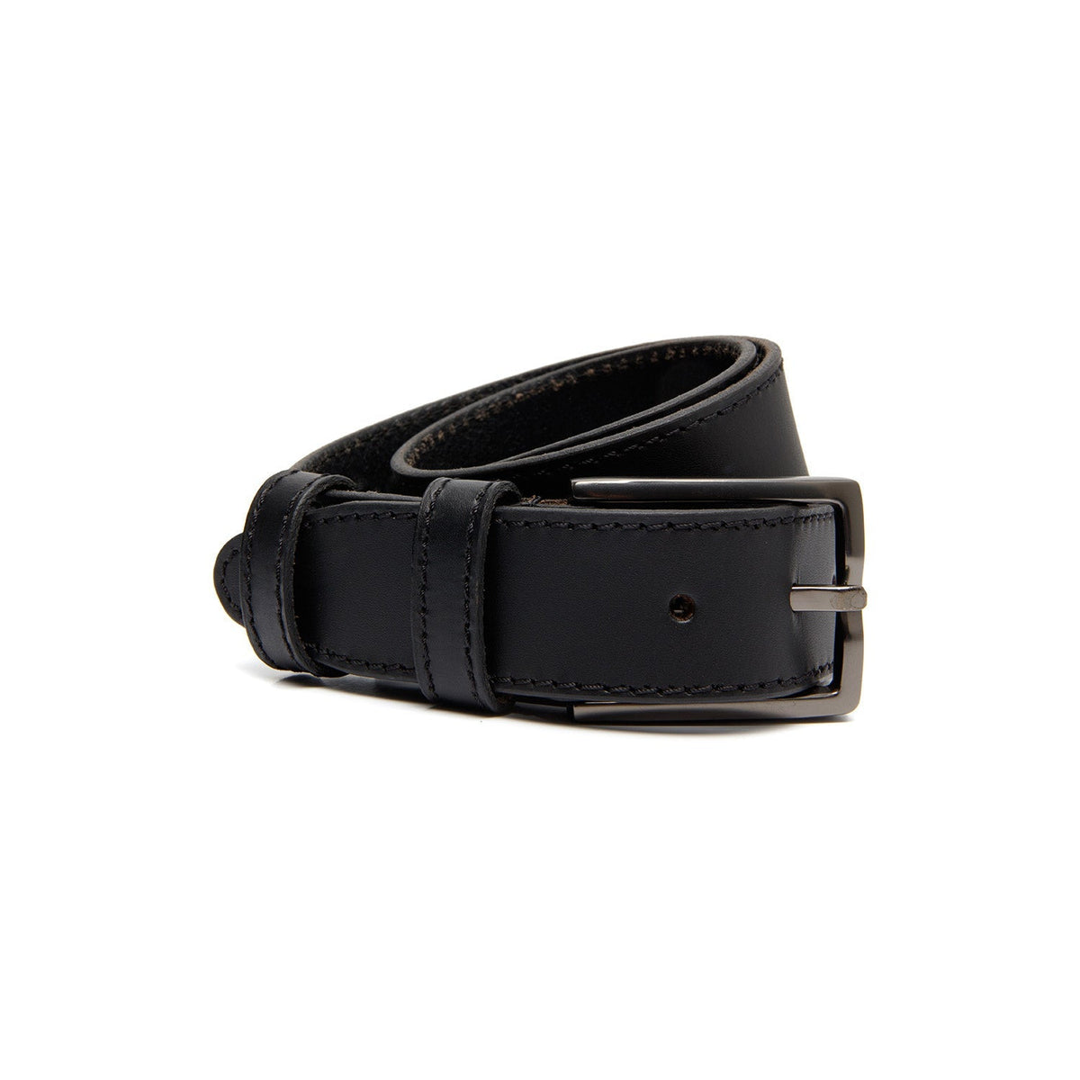 Lys brunaro Full-Grain Leather Belt til Mænd in Tan 100% Full-Grain Leather - Full Exterior Front Profile View | Buy Online