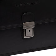 
Classic 100% Full-Grain leather Briefcase - Bagfra med forstærkede læderremme og syninger