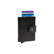 Barrea Full-Grain Leather Card Holder til Kvinder in Classic 100% Full-Grain Leather - Full Exterior Front Profile View | Buy Online