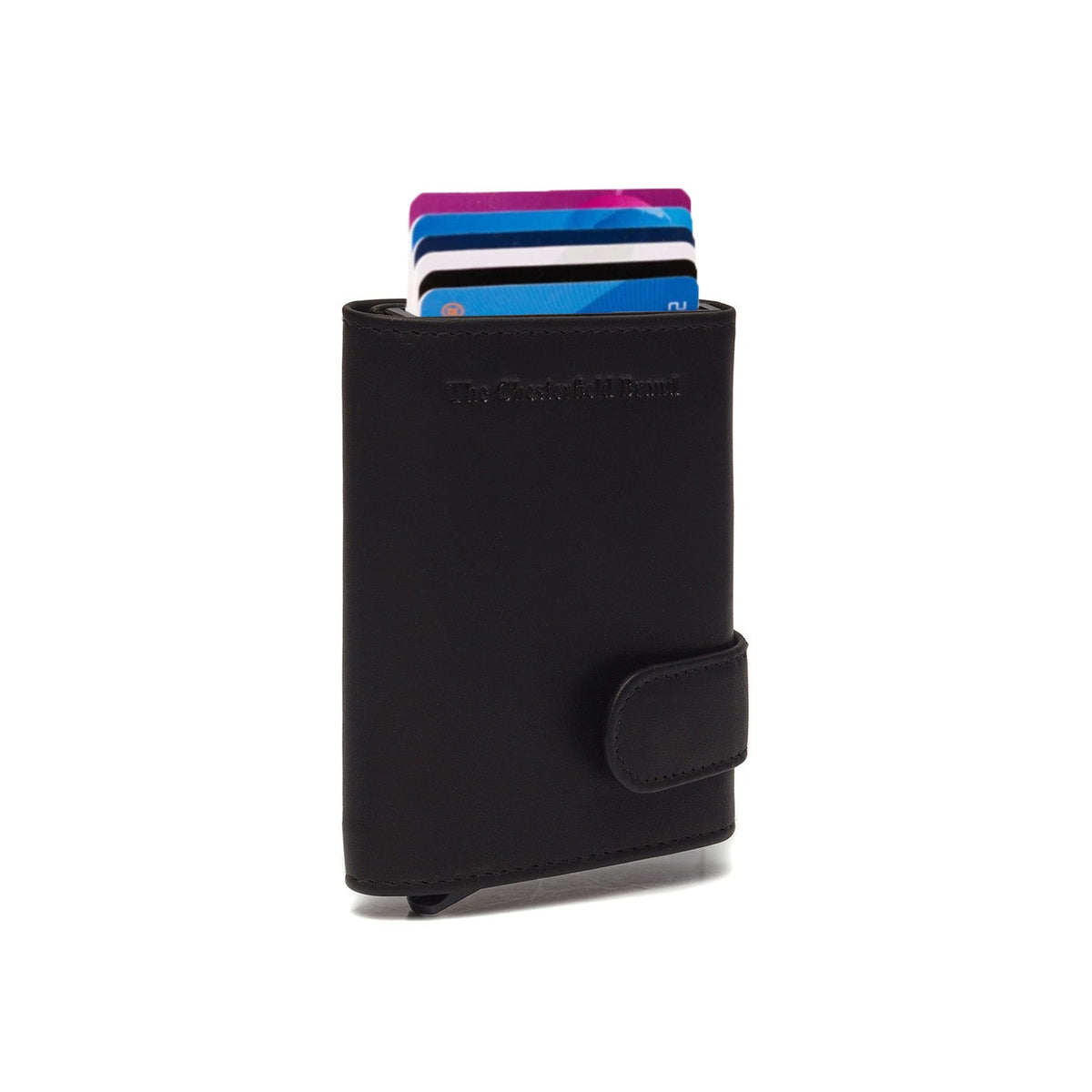 Frankfurt Full-Grain Leather Card Holder til Kvinder in Classic 100% Full-Grain Leather - Full Exterior Front Profile View | Buy Online