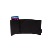 Frankfurt Full-Grain Leather Card Holder til Kvinder - Structured Side Profile Showing Gusset Depth &amp; Expansion Capacity